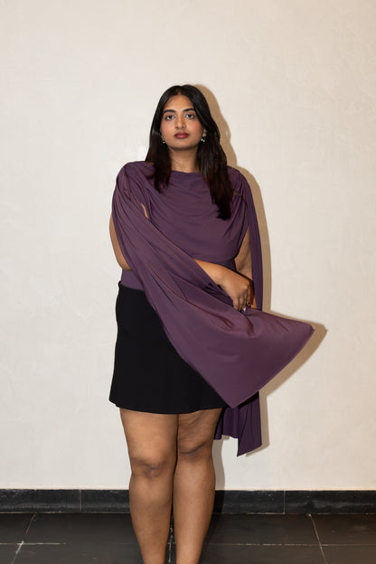 Ate Cape Sleeve Bodysuit